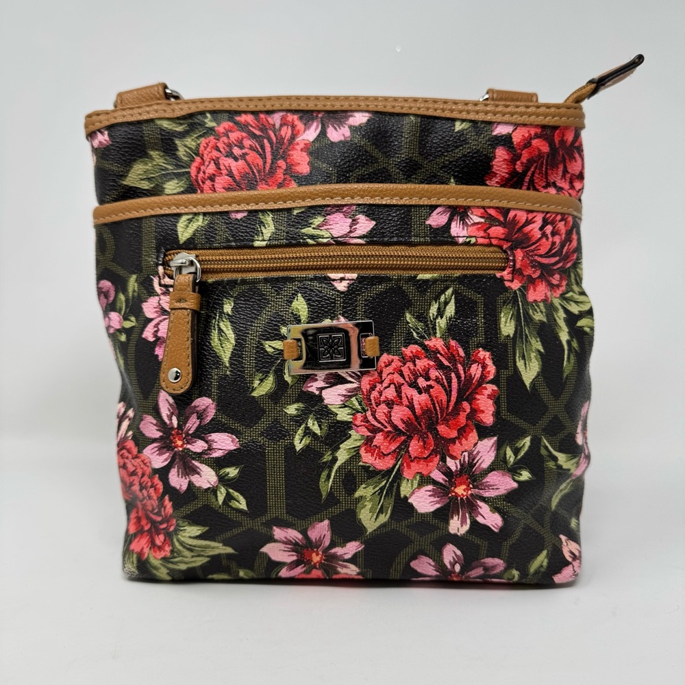 George Women's Mini Crossbody Handbag Purse Flower Over Trellis